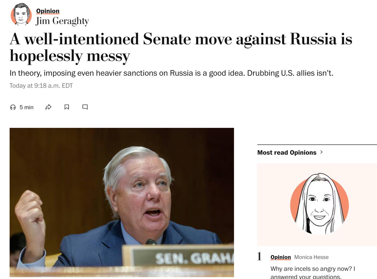 Preview Washington Again Threatens 500% Anti-Russian Sanctions: What Are the Potential Consequences?