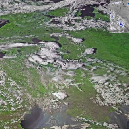 Roscosmos Shares Satellite Views of Cyclone Hitting Moscow