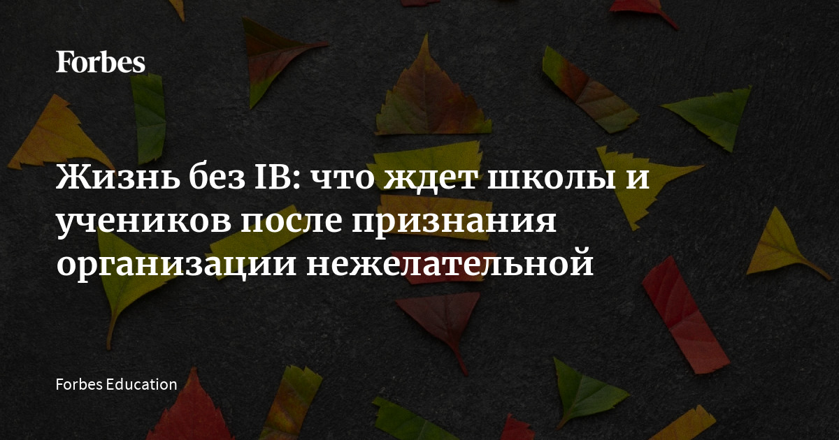 Preview Влияние признания International Baccalaureate нежелательной организацией на российское образование