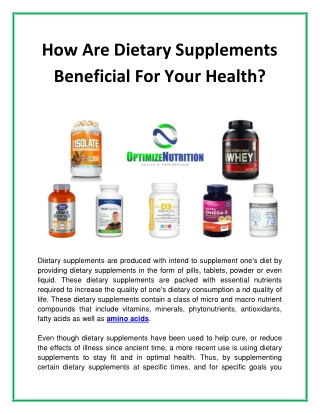 Preview How Doctors View Dietary Supplements